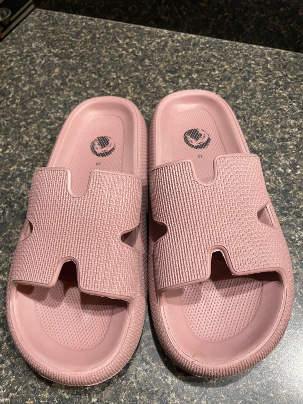 Women's Pink Slide Sandals - Comfortable Everyday Slip-Ons
